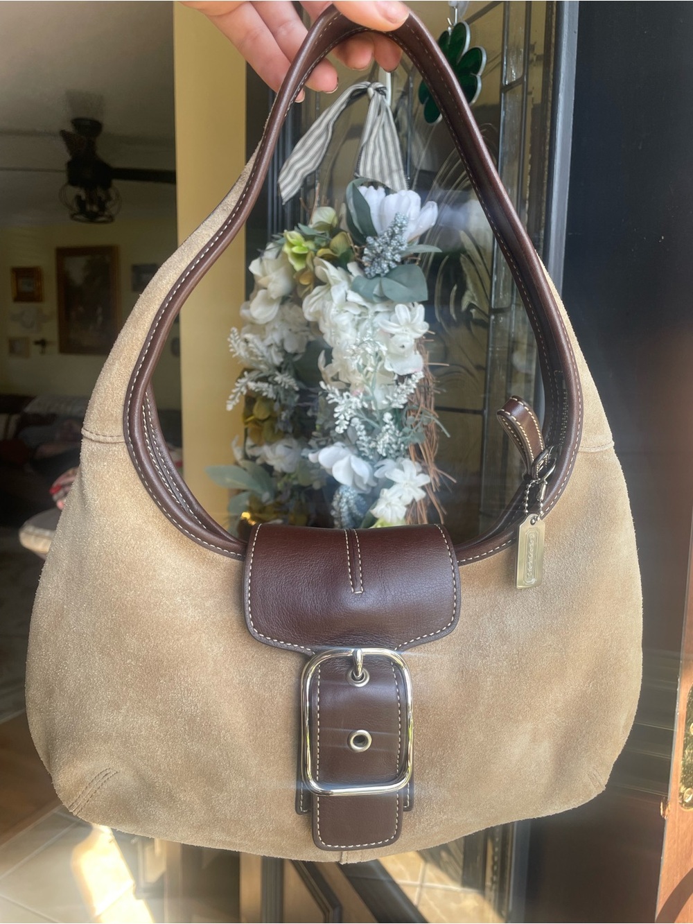 Coach tan Suede Ergo Hobo SoHo Shoulder Bag